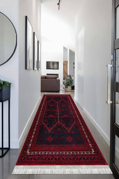 MOTTO HALI Otantik Eko Punto Yolluk Kaymaz Tabanlı Yıkanabilir Antibakteriyel...