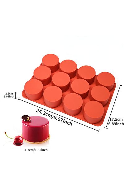 Choice Cylinder 12cups Cylinder Silicone Mold For Soap Jelly Pudding Resin Chocolate Cookie Mold Hocolate C