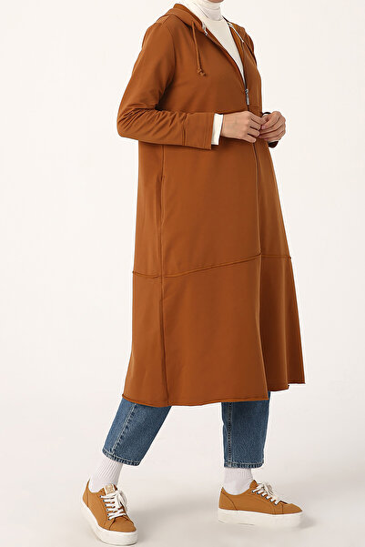 ALLDAY Mustard01 Hooded Zipper Cardigan