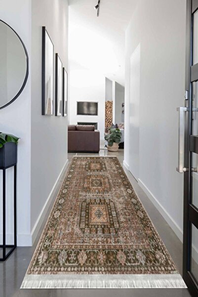 MOTTO HALI Otantik Cotton Şönil Yolluk Kaymaz Tabanlı Yıkanabilir Antibakteri...