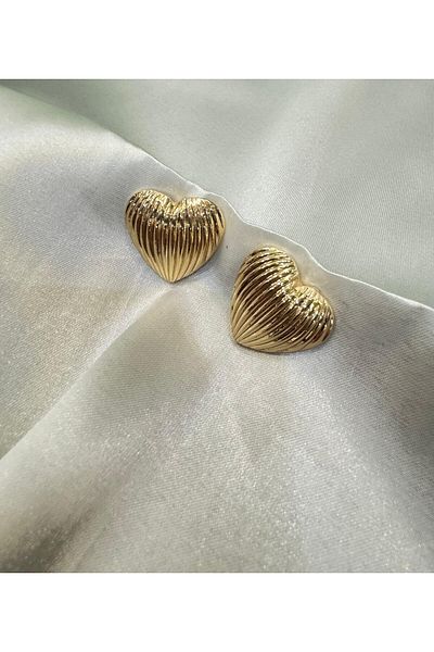 HERA Striped Heart Earrings