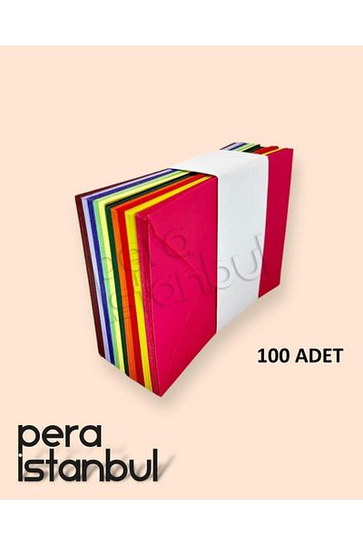 Pera İstanbul 100 броя подаръчни пожелания за рожден ден - 10 различни цвята пликове за покани за пари