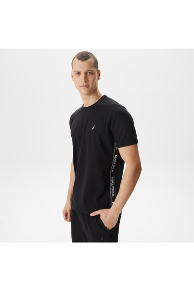 Nautica Erkek Siyah Standart Fit T-Shirt