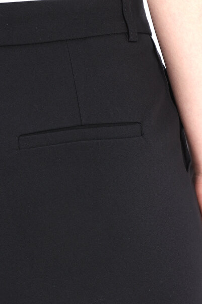 ALLDAY Black Cotton Double Leg Slim Fit Trousers