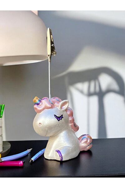 Perazayn Sevimli Sedef Unicorn Fotoğraf Not Tuacağı Hediyelik Not Tutucu