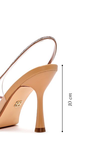 Derimod Beige Stone Women's Sandals - Thin Heeled, Model 24Sfe 494914