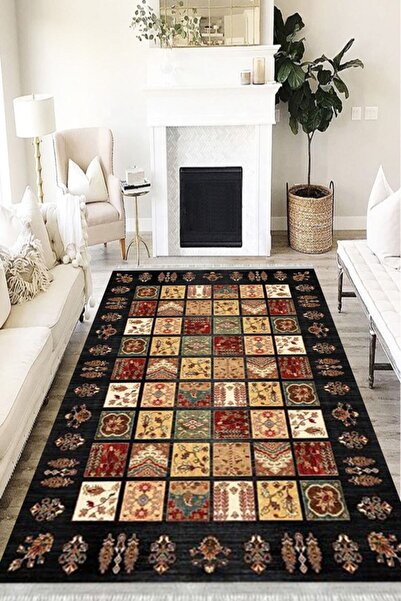 MOTTO HALI Otantik Westa Kaymaz Tabanlı Yıkanabilir Antibakteriyel Dijital Ba...