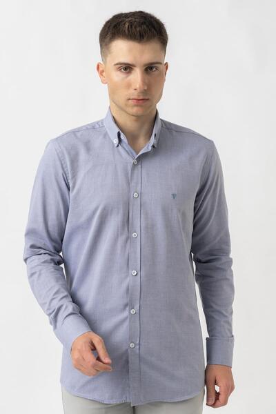 White Stone Aarburg G45044 Cotton Regular Fit Oxford Shirt Navy