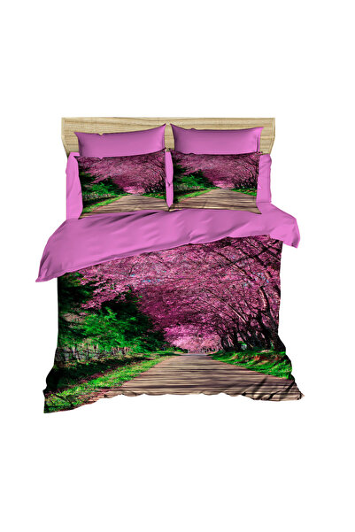 Fabeteks Trees Nature Scenery 3D Double Duvet Cover Pillow Set