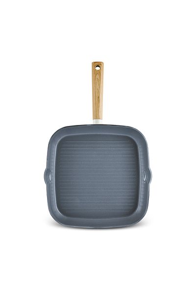 Karaca Swiss Crystal Creamy Wood Grill Pan 28 cm
