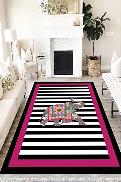 MOTTO HALI Modern Eko Punto Kaymaz Tabanlı Yıkanabilir Antibakteriyel Dijital...