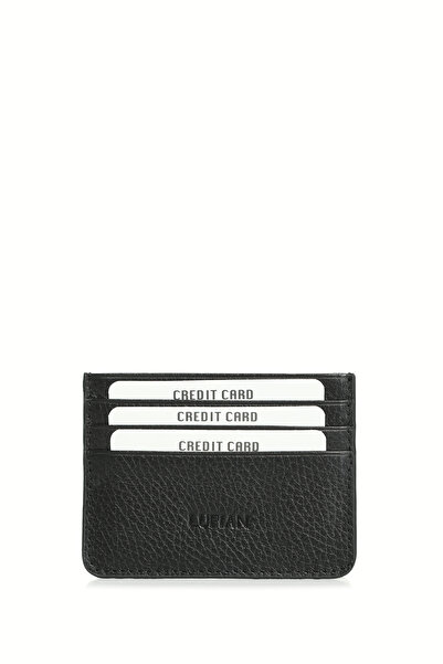 Lufian Alferd Men's Leather Card Holder Black
