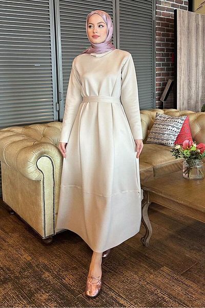 Oven Φόρεμα Gloria Beige Scuba