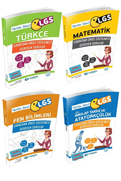 Gezegen Yayıncılık 8. sınıf LGS  Yerim Seni Türkçe Matematik Fen Bilimleri İnkılap Tarihi ve Atatürkçülük Soru Bankası