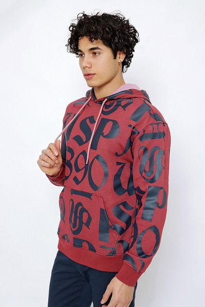 U.S. Polo Assn. Червен мъжки суичър