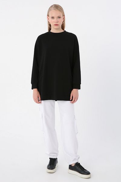 ALLDAY Black Crew Neck Raglan Sleeve Sweatshirt