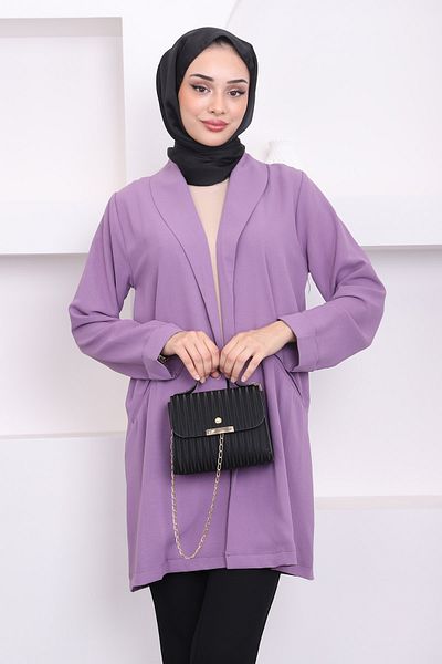 İmajButik Λιλά Τσέπη - Μπουφάν με διπλό μανίκι