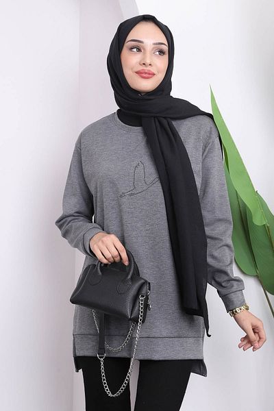 İmajButik Καπνιστός ιδρώτας με λαιμόκοψη στο πλάι