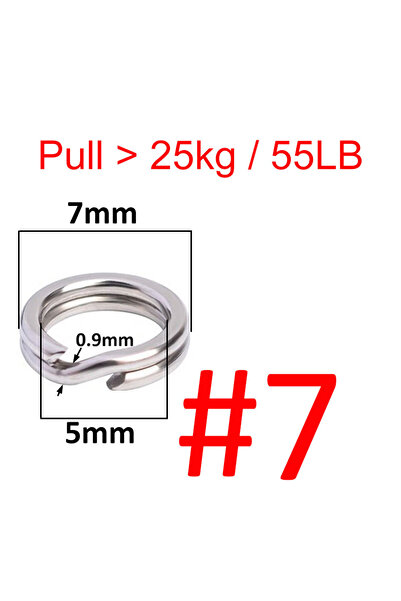 Choice 100 pcs 7 100 pcs Stainless Steel Fishing Split Ring Oval Split Double...