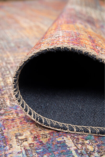 ARTLOOP STOK SONU DEV İNDİRİM - Etnik Desen Eskitme Yolluk - Makinede Yıkanabilir