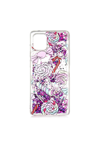 TechTrove Galaxy A81 (Note 10 Lite) İçin Uyumlu Desenli Simli Akışkan Sıvılı ...