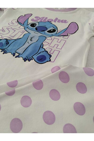 Store Lilac Kuala Patterned Girl's Pajamas Set Nightgown Set