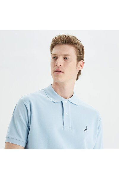 Nautica Erkek Mavi Classic Fit Kısa Kollu Polo Yaka T-Shirt