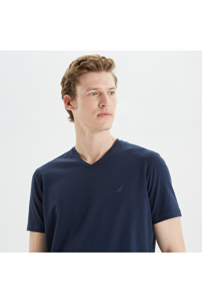 Nautica Erkek Lacivert Standart Fit T-Shirt