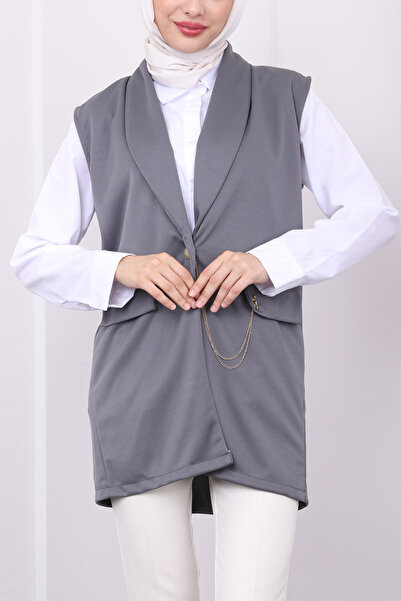 İmajButik Smoked Vest - Chain Detailed