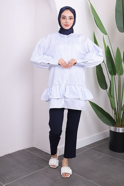 İmajButik Μπλε ριγέ Baby Tunic - Πέρλα Φούστα