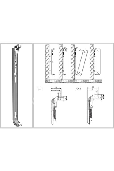 yeni Yaylı Radyatör Konsolu - 90 Cm Yükseklik Panel Için Montaj Askısı 1 Adet