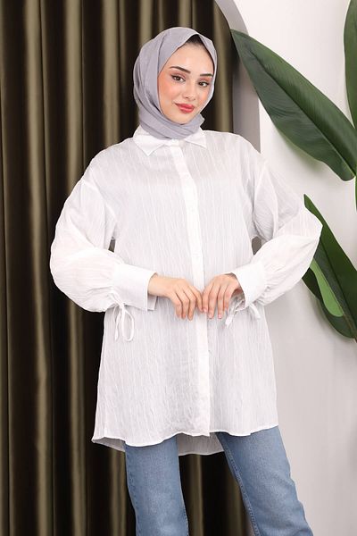 İmajButik Χιτώνας - Κρεμ Χρώμα, Λεπτομέρεια μανίκι