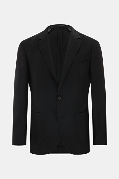 W Collection SİYAH DÜĞMELİ YÜN CEKET