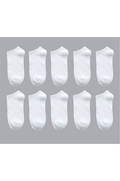Kyc Shopping Unisex 8 Pairs White Premium Cotton Short Booties Socks