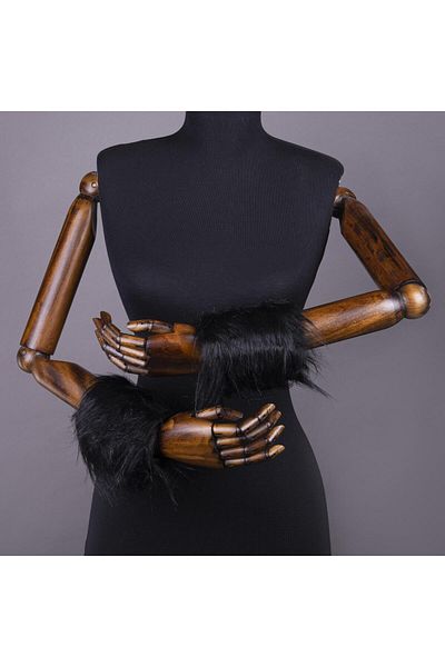 CraftMaxi Yarnart Cuffs - Suni Fur Cuff Black-02