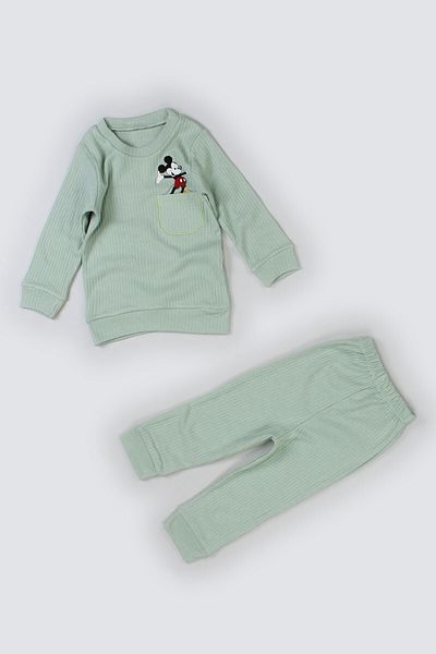 Peki Baby 5al4payse Seasonal Soft Breathable Anti-Sweat Cotton Cute Mouse Pocket Detail Set 14195