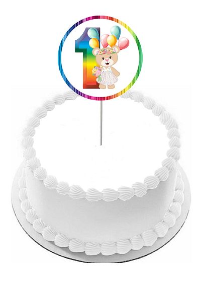 Pasta9 Girl's Rainbow Model - Cake Toothpick, 1 Figure Ornament