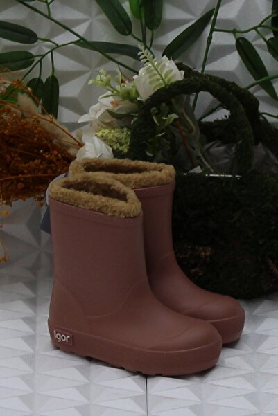 IGOR W10306 010 - Yogı Borreguıto Rosa Dusty Pink Fur Kids Rain Boots