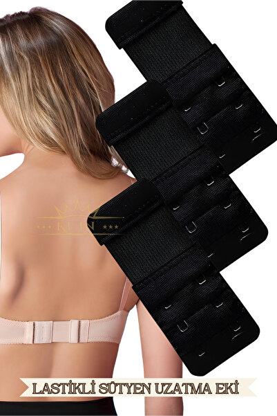 KUIN 3 τεμάχια (Elastic Agraf) Εξάρτημα επέκτασης σουτιέν με γάντζο 2x3
