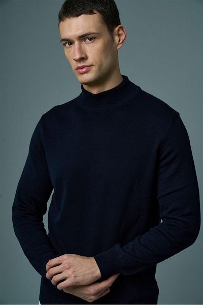 Tony Montana Tony Classics Half Turtleneck Basic Knitwear- T-1003