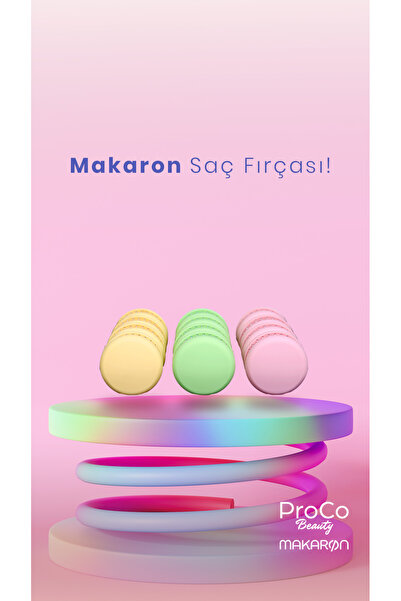 ProCo Beauty Beauty Makaron Saç Fırçası-üç Boyutlu 3d Esnek Aynalı Çanta Boy ...