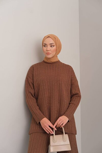 My City triko alt üst takım  kahverengi standart