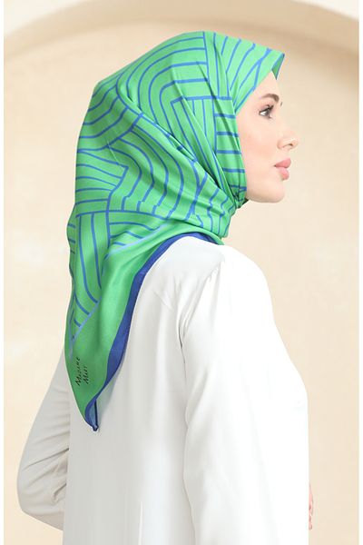 sefamerve Μαλακό βαμβακερό κασκόλ Green Saks - 19089-23