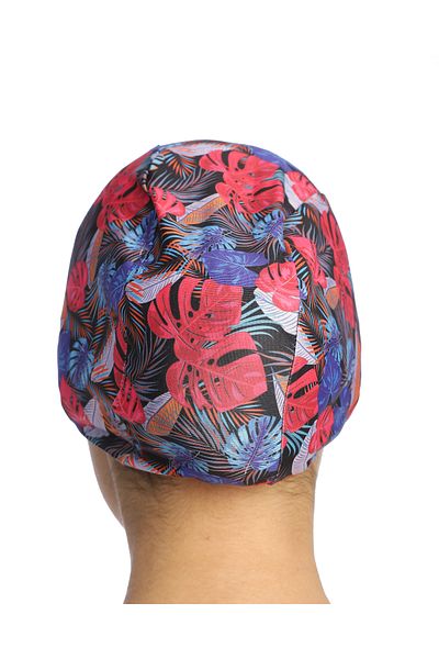 vawensea Lycra Cloth Swimmer Sea Pool Cap Leaf Patterned 5779