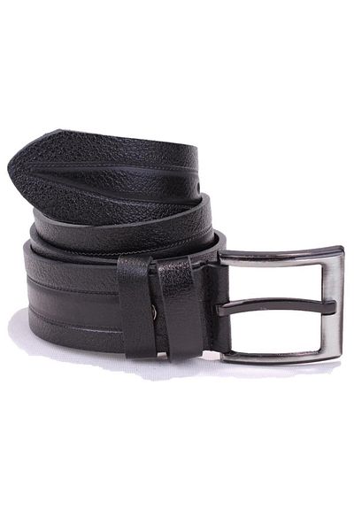 DAGOSTER DMK26-461DG Μαύρη ανδρική ζώνη από γνήσιο δέρμα 4,5 cm