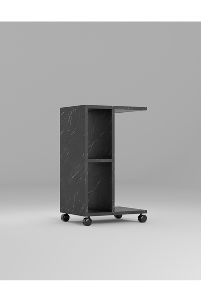rafineritasarım PİNK Komodin Çok Amaçlı kullanılan raflı tekerlekli sehpa
