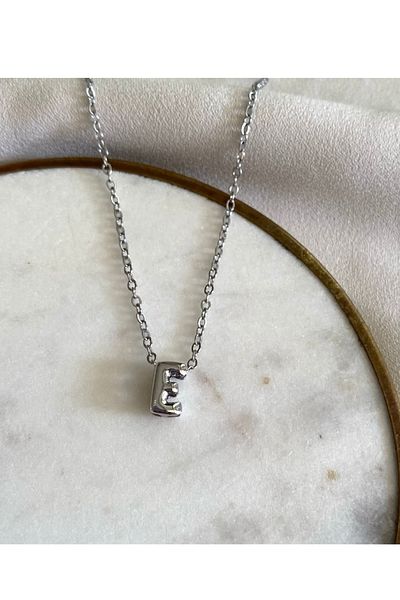 gaila design Steel Silver Color Letter E Necklace