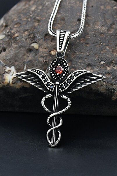 Prestige Tıp Simgeli Sağlıkçı (KANAT) 925 Ayar Gümüş Kolye Zincir