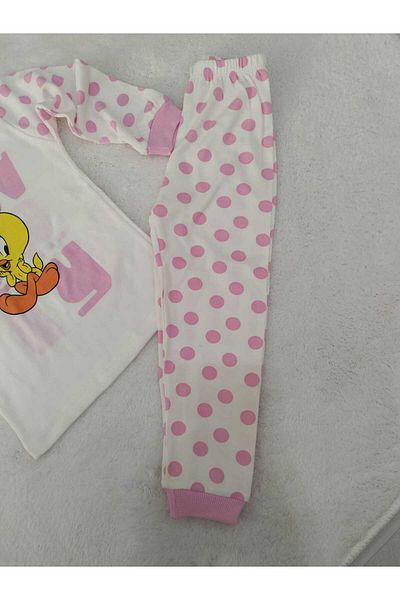 Store Pink Chick Printed Girl's Pajamas Set Nightgown
