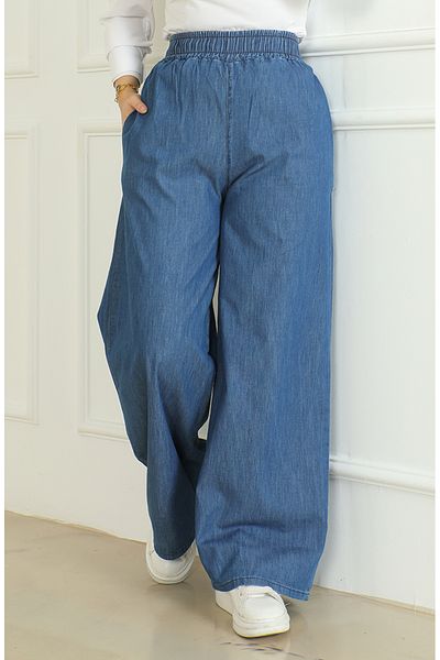 sefamerve Blaue Jeans – elastische Taille, Modell 7568-02